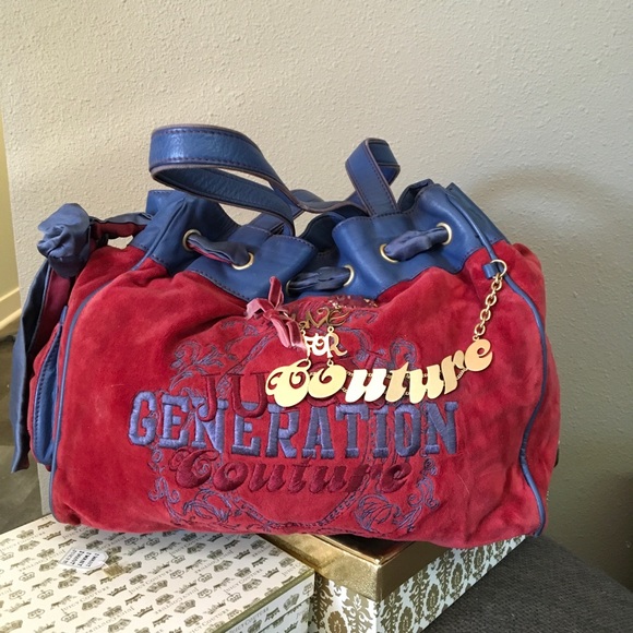 Juicy Couture vintage velour handbag with details - Picture 2 of 14